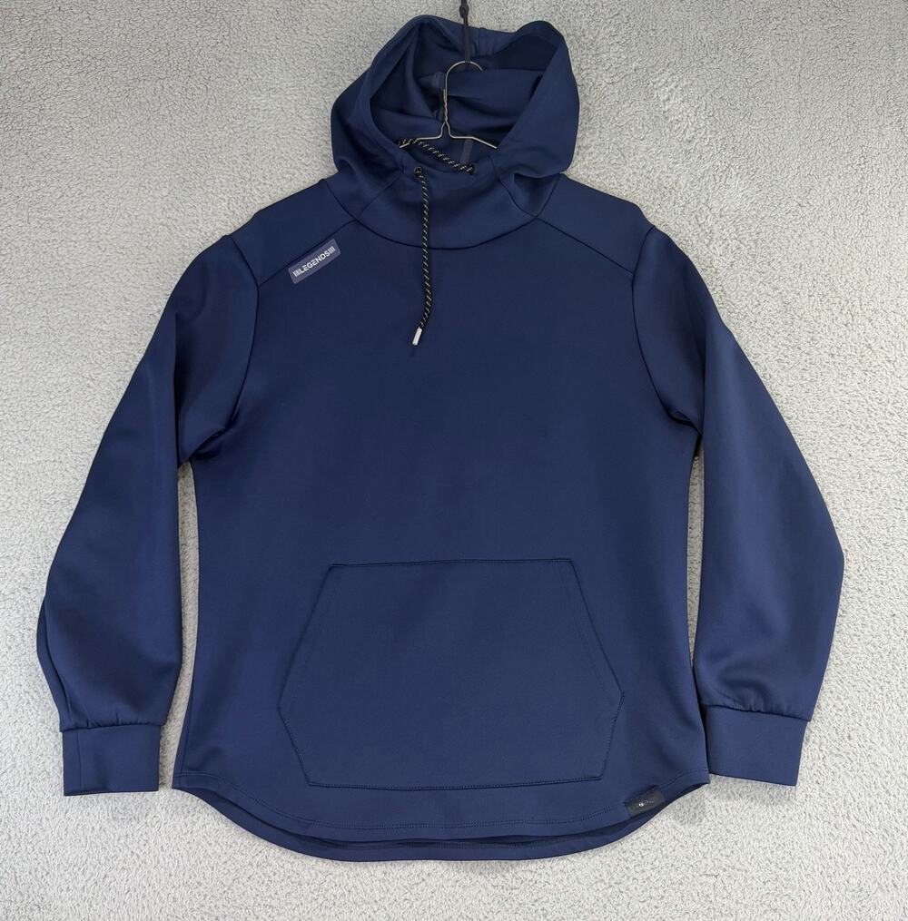 Legends Hoodie Men's L Blue Pullover Sweatshirt Kangaroo Pocket Stretch Fleece